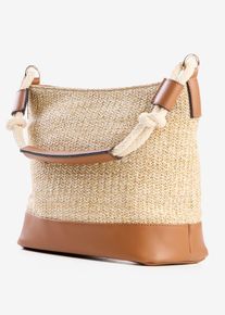 Borsa a mano effetto paglia, Beige, Taglia Onesize, bonprix