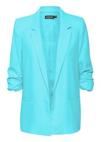 Blusenblazer Soaked in Luxury "Blazer SLShirley", Damen, Gr. XS, blau (ashley blau), Obermaterial: 50% Polyester Pol. recyc.. 50% Polyester PES., Blazer Blusenblazer