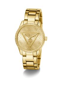 Quarzuhr Guess "ROXY", gold (goldfarben), Armbanduhren, Damen, Quarzuhr, Armbanduhr, Damenuhr, Edelstahlarmband, Kristallglas