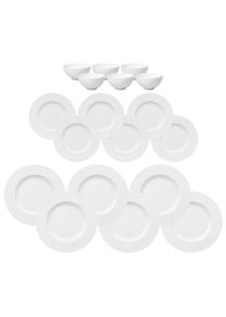 Villeroy & Boch Geschirr-Set VILLEROY & BOCH "Tafelservice Royal wei&szlig;", wei&szlig;, 18, Porzellan, Geschirr-Sets, Geschirr-Set, Sp&uuml;lmaschinengeeignet, Mikrowellenfest