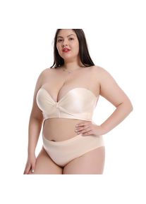 Curvy Plus Size F Cup Strapless Bra Non Slip Seamless Push Up Minimizer Bandeau Tube Top for Big Bust Women