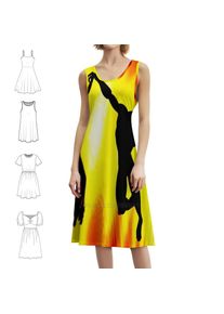 Dancing With The Devil Korean Style Dress For Women Elegant Casual Dress For Party Or Daily Wear Trees Spectacular Forest