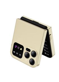 Delicate Texture-A50 Pro Flip Phone Dual SIM Card GSM 2.4 Inch Screen Foldable Mobile Phones Type-C Automatic Call Recording Gol