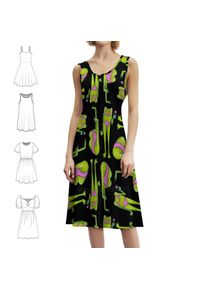 Hot Frog Summer - Women's Hip Hop Streetwear Dress Graphic Print Party Club Wear Frog Eyes Anime Anime Art Cryptic Woman Clothes