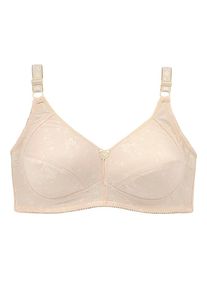 Embossed Bras for Women Supportive Wireless Push Up Bra Full Coverage No Underwire Bralettes Plus Size for Older Women