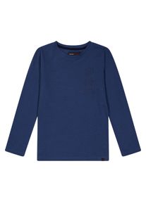 Farah Kinder/Kids Stacked Logo T-shirt met lange mouwen (Blauw)