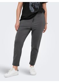 Jogger Pants Only CARMAKOMA "CARGOLDTRASH LIFE CLASSIC PANT NOOS", Damen, Gr. 44, L&auml;nge 32, grau (magnet), Milano Rib, Obermaterial: 63% Viskose, 32% Nylon, 5% Elasthan, unifarben, gerade, unten schmal lang, Hosen Jogger Pants, Viskosemischung, regular fit
