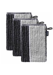 JOOP! Waschhandschuh JOOP "Waschlappen Doubleface 3er Pack" Gr. S, schwarz (schwarz signature lines), B:16cm, Obermaterial: 100% Baumwolle CO., Handt&uuml;cher, Waschhandschuh