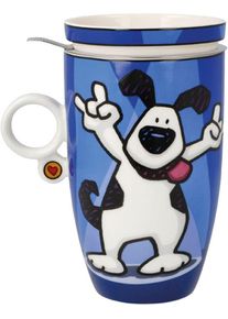Tasse Goebel "Ed Heck - Rock On", bunt, B:8,5cm H:14cm, Fine China-Porzellan, Metall, Trinkgef&auml;&szlig;e, Tasse, F&uuml;llmenge 0,45l