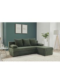Jockenh&ouml;fer Ecksofa JOCKENH&Ouml;FER GRUPPE "L-Form, B: 191 cm", gr&uuml;n (gr&uuml;n 426, 03), B:191cm H:87cm T:142cm, Korpus: 100% Polyester;Kissen: 100% Polyester, Sofas, Ecksofa, mit Bettfunktion & Bettkasten