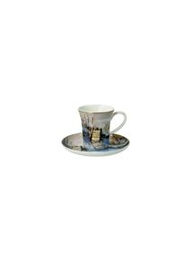 Espressotasse Goebel "Claude Monet - Die Elster", bunt, B:12cm H:7cm, Fine China-Porzellan, Trinkgef&auml;&szlig;e, Espressotasse, F&uuml;llmenge 0,1l