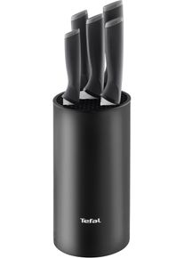 Messerblock Tefal "Comfort", schwarz (schwarz, edelstahl), Messerbl&ouml;cke, Messerblock, Universeller Messerblock, Edelstahl Klingen, ergonomischer Griff