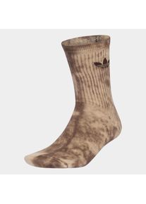 Sportsocken adidas originals "TIE DYE CREW, 3 PAAR", Herren, Gr. XL (46/48), sanftes wei&szlig;, wonder beige, schwarz braun, Obermaterial: 52% Baumwolle, 45% Polyester, 2% Elasthan, 1% Polyamid, Socken Sportsocken, f&uuml;r sportive Aktivit&auml;ten und Laufen, mit Batikf&auml;rbetechnik