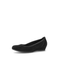 Pumps Gabor, Damen, Gr. 40,5, schwarz, Veloursleder, Schuhe Pumps, Keilabsatz, Businesschuh, komfortabler Elastikeinfass, Weite G (weit)