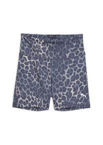 Trainingsshorts Puma "W TAD ESSENTIAL SPOTTED HAZE SHORT TIGHT - HW 5", Damen, Gr. L, N-Gr, inky depths, Interlock, Obermaterial: 85% Polyester, 15% Elasthan, schmal kniefrei, Hosen Trainingsshorts, f&uuml;r Sportmode, atmungsaktiv, funktional