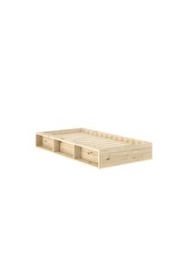 Stauraumbett Karup Design "Ziggy Bed, Stauraumbett, FSC-zertifiziertes Massivholz made in Europe", clear lacquerot pine, B:107cm H:29cm L:205cm, Betten, Stauraumbett, mit 3 Ablagen, inklusive Lattenrost, ohne Matratze, mehrere Farben