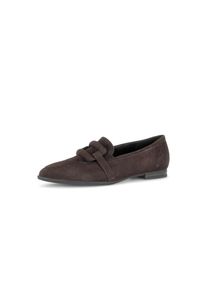 Slipper Gabor, Damen, Gr. 35, mocca, Ziegenveloursleder, Schuhe Slipper, Blockabsatz, Pumps, Businessschuh mit eleganter Zierspange, G-Weite