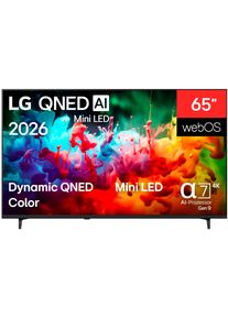 LG QNED-Fernseher "65QNED71B6B", Energieeffizienz: E, schwarz, 65 &Prime;, Fernseher, QNED-Fernseher