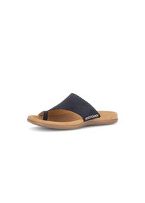 Zehentrenner Gabor, Damen, Gr. 41, dunkelblau, Veloursleder, Schuhe Zehentrenner, Sommerschuh, Schlupfschuh mit modischem Zehenring
