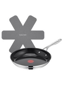 Bratpfanne Tefal "Jamie Oliver Smart Cook", schwarz (edelstahl, schwarz), B:29,5cm H:9,3cm L:50cm &Oslash;:28cm, Pfannen, Bratpfanne, Antihaftbeschichtete Keramikoberfl&auml;che, Thermo-Spot, Induktion