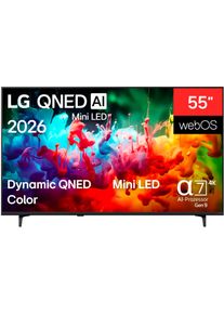 LG QNED-Fernseher "55QNED71B6B", Energieeffizienz: E, schwarz, 55 &Prime;, Fernseher, QNED-Fernseher
