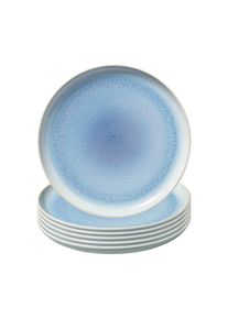 Fr&uuml;hst&uuml;cksteller "Fr&uuml;hst&uuml;cksteller Crafted &oslash; 21 cm 6er Set", blau (blauberry), L:21cm, LIKE. BY VILLEROY & BOCH, Speiseteller, Fr&uuml;hst&uuml;cksteller