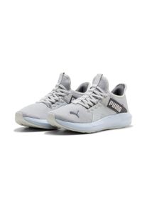 Slip-On Sneaker Puma "SOFTRIDE ENZO 5 SLIP TECH WNS", Damen, Gr. 39, grau (glacial gray, powder pink, cool schwarz gray), Textil, Schuhe Slip-On Sneaker, SLIPTECH&trade; Technologie: praktisches Anziehen ohne H&auml;nde