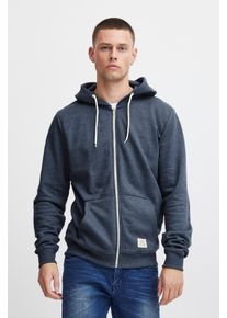Kapuzensweatjacke Blend "BHNOAH", Herren, Gr. XL, blau, Sweatware, Obermaterial: 60% Baumwolle, 40% Polyester, kontrastfarbene Details, unifarben, slim fit h&uuml;ftlang, Rippb&uuml;ndchen, Sweatjacken Kapuzensweatjacke, aus Baumwolle und Polyester, Slim Fit, mit Rei&szlig;verschluss