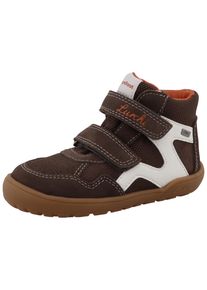 Klettschuh Lurchi "Jarven Barefoot-TEX", Jungen, Gr. 33, mud, Lederimitat, Veloursleder, Schuhe Klettschuh, Klettboots mit TEX, Gr&ouml;&szlig;enschablone zum Download