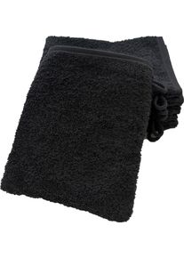 Waschhandschuh Ross "Smaragd 4500", schwarz (anthrazit), B:12cm L:20cm, Frottier, Waschlappen, Waschhandschuh, 100% Baumwolle, made in Germany