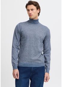 Rollkragenpullover Blend "BHBRUTON roll neck knit", Herren, Gr. M, blau (marineblaus), Strick, Obermaterial: 100% Polyester, unifarben, regular fit normal, Rundhals, Rippb&uuml;ndchen, Pullover Rollkragenpullover, Regular Fit, aus Polyester, mit Rollkragen, normaler Schnitt