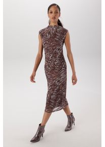 Midikleid Aniston SELECTED, Damen, Gr. 48, N-Gr, braun (braun, beige, sanftes wei&szlig;, lila, camel), Mesh, Jersey, Obermaterial: 95% Polyester, 5% Elasthan. Futter: 95% Viskose, 5% Elasthan, bedruckt, gemustert, figurbetont ca. Mitte Wade, Kleider Midikleid, In Mesh-Quali&auml;t und im angesagten Animalprint - NEUE KOLLEKTION