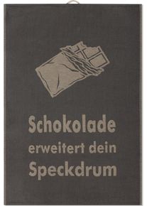 Geschirrtuch Ross "Schokolade 3er-Pack", anthrazit, beige, B:18cm H:4cm L:27cm T:4cm, 100% Baumwolle, Geschirrt&uuml;cher, Geschirrtuch