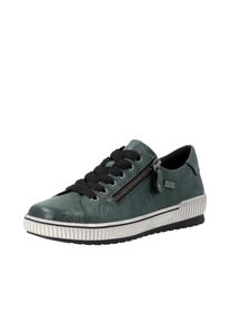 Sneaker Remonte, Damen, Gr. 42, gr&uuml;n, Leder, Schuhe Sneaker, Schn&uuml;rschuh, Halbschuh, Freizeitsneaker mit Rei&szlig;verschluss