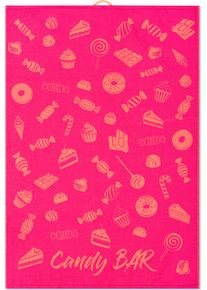Geschirrtuch Ross "Candy Bar 3er-Pack", pink (pink, orange), B:18cm H:4cm L:27cm T:4cm, 100% Baumwolle, Geschirrt&uuml;cher, Geschirrtuch