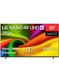 LG LED-Fernseher "85NU850B6LA", Energieeffizienz: F, schwarz, 85 &Prime;, Fernseher, LED-Fernseher