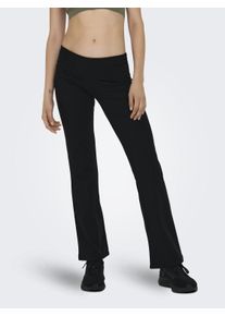 Leggings Only Play "ONPFOLD MW JAZZ JRS PNT NOOS", Damen, Gr. XL (42), N-Gr, schwarz, Jersey, Obermaterial: 92% Baumwolle, 8% Elasthan, unifarben, ausgestellt normal, Hosen Leggings, aus Baumwollmischung mit Elasthan und Jersey, ausgestellte Passform