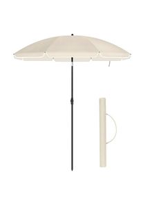 Modante Sonnenschirm, Schwarz, Beige, Textil, 160x160 cm, h&ouml;henverstellbar, UV-best&auml;ndig, Sonnenschutz, Sonnenschirme