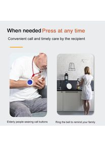 433MHz Wireless Emergency Button disabled bathroom alarm, Elderly Child SOS Panic Alarm System Adjustable Volume