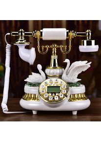 Antique Telephone Vintage Corded Telephone Classic European Retro Landline Telephone, Rotary / Button Dial, Caller ID, Backlit