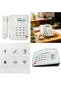 LX0B Corded Landline Phone Big Button Household Hotel Business Desktop Landline