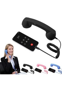 with Microphone Phone Handset Telephone Style Tangle Free Wire Landline Handle Receiver Type-C Handheld Cell Phone Receiver