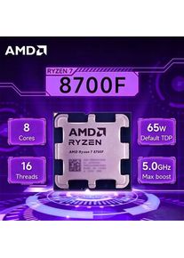 4NM Low Power 65W AMD R7 8700F Ryzen7 Loose CPU AM5 DDR5 4.1GHz 8C16T 16M L3 Desktop Chip Without Matching Cooler