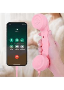 Wired Receiver Retro Telephone Handset Handheld Receiver Type-C/3.5mm Wired Microphone Handset External Volume Control