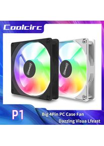COOLCIRC P1 Computer Chassis Fan 120mm ARGB 4Pin PWM Quiet Cooling Fan 12V Large Air Volume 600-1800RPM
