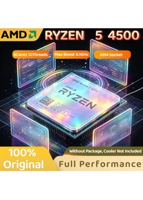 AMD Ryzen 5 4500 OEM Desktop CPU 6 Cores 12 Threads 3.6GHz Base 4.1GHz Max Boost L3 8MB 65W Socket AM4 PCIe 3.0 Tray
