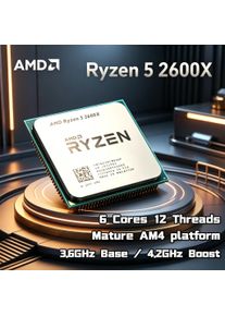 AMD Ryzen 5 2600X 3.6GHz 6 Core 12 Thread 95W Processor LGA AM4 Gaming CPU Without Package R5 2600X Ultra Fast Pro Max 2026
