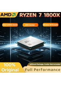 AMD R7 1800X Ryzen 7 1800X CPU 3.6 4.0GHz 95W 8 Core 16 Thread AM4 Desktop Gaming Processor Loose Piece Pro Max 4K