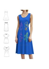 Final Fantasy Outlines Classic T Shirt Bohemian Sleeveless Dress Multi-Print Beach Vacation Party Dress Final Fantasy Outlines
