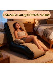 Inflatable Lounger Sofa with Storage Bag for Living Room And Bedroom Lazy Sofa Compact Foldable Seat Cushion
